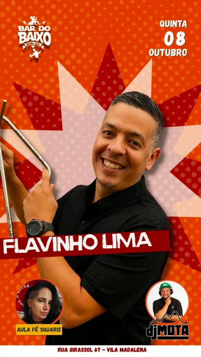 Flyer de Flavinho Lima, DJ Mota e mais 2 artistas