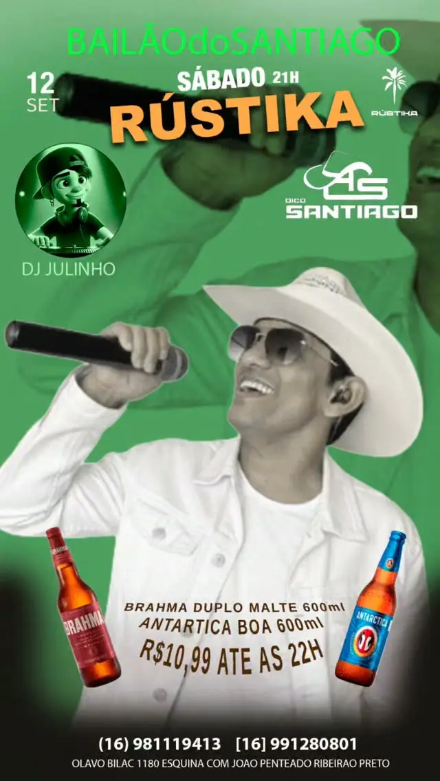 Flyer de Dico Santiago e Julio Rasec