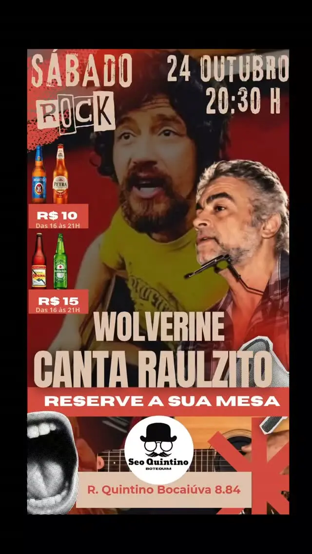 Flyer de Wolverine Canta Raulzito