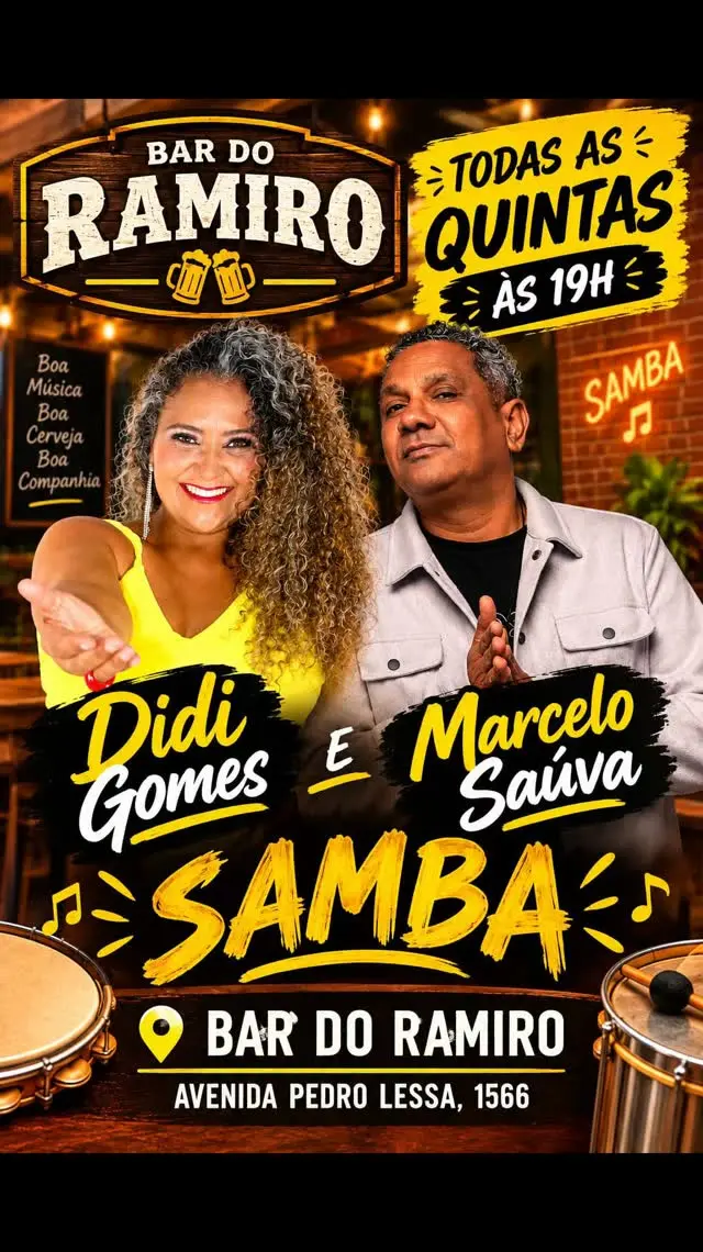 Flyer de Cantora Didi Gomes e Marcelo Saúva