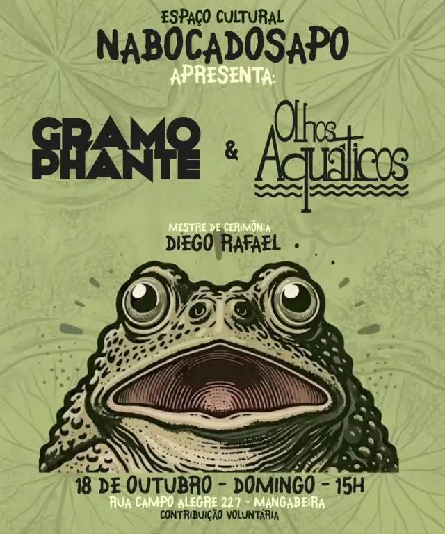 Flyer de Gramophante, diegojamal e olhosaquaticos