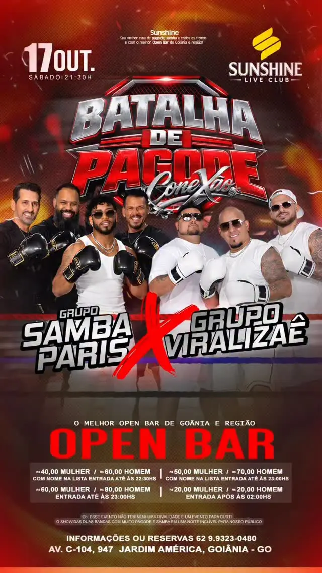 Flyer de Viralizaê e Grupo Samba Paris