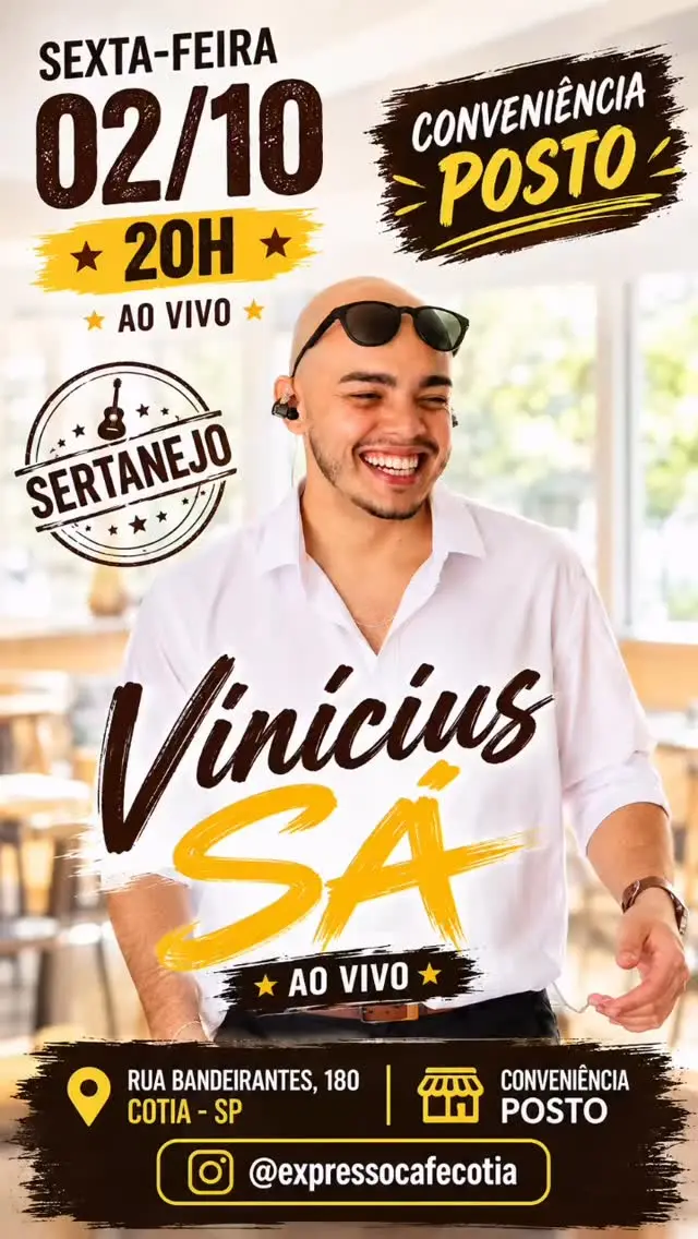 Flyer de Vinícius Sá