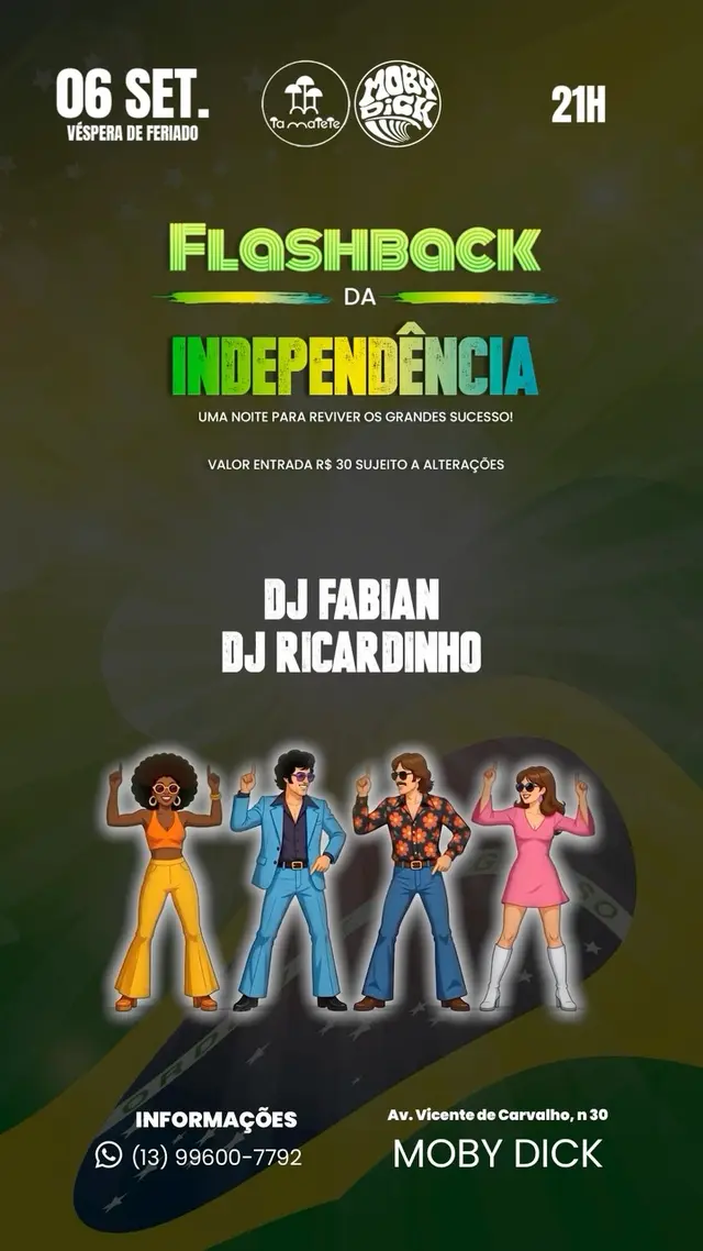 Flyer de DJ Fabian e DJ Ricardinho
