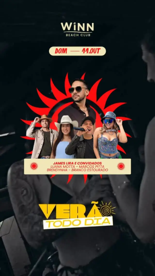 Flyer de James Lira, Luana Motta e mais 3 artistas