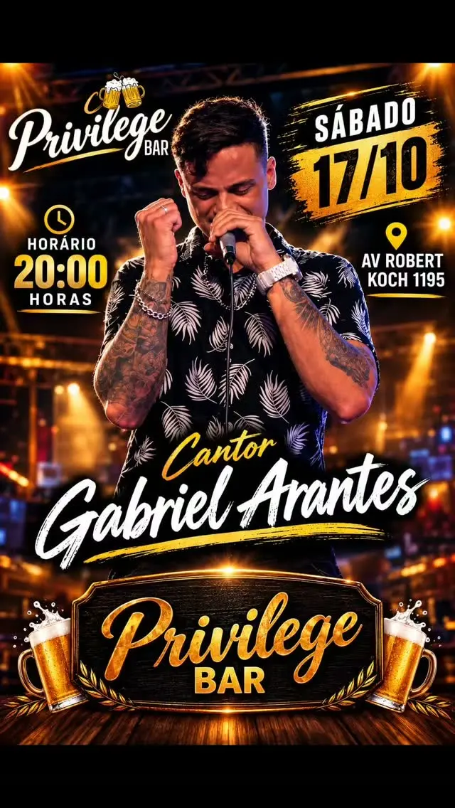 Flyer de Gabriel Arantes