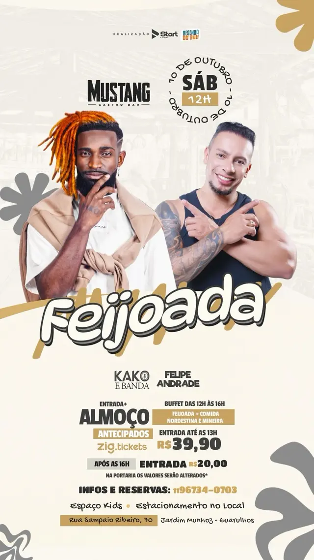 Flyer de Felipe Andrade, Kako Chocolata e Caco Chocolata