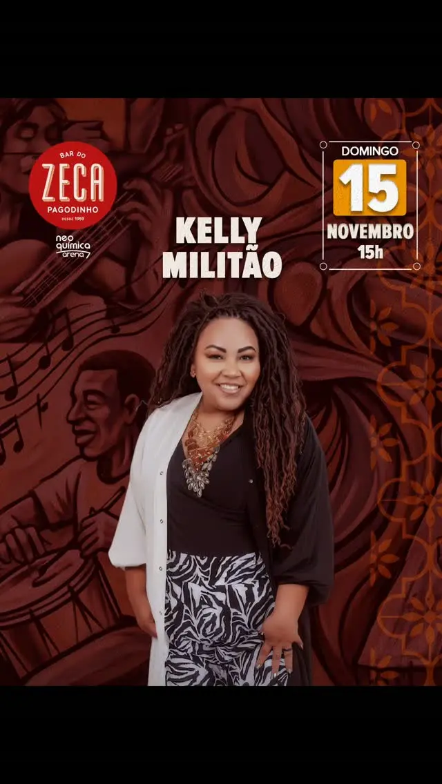 Flyer de Kelly Militão e Samba da Militão