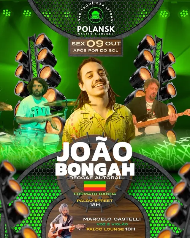 Flyer de João Bongah, Ras Montenegro e Ventura Kadu