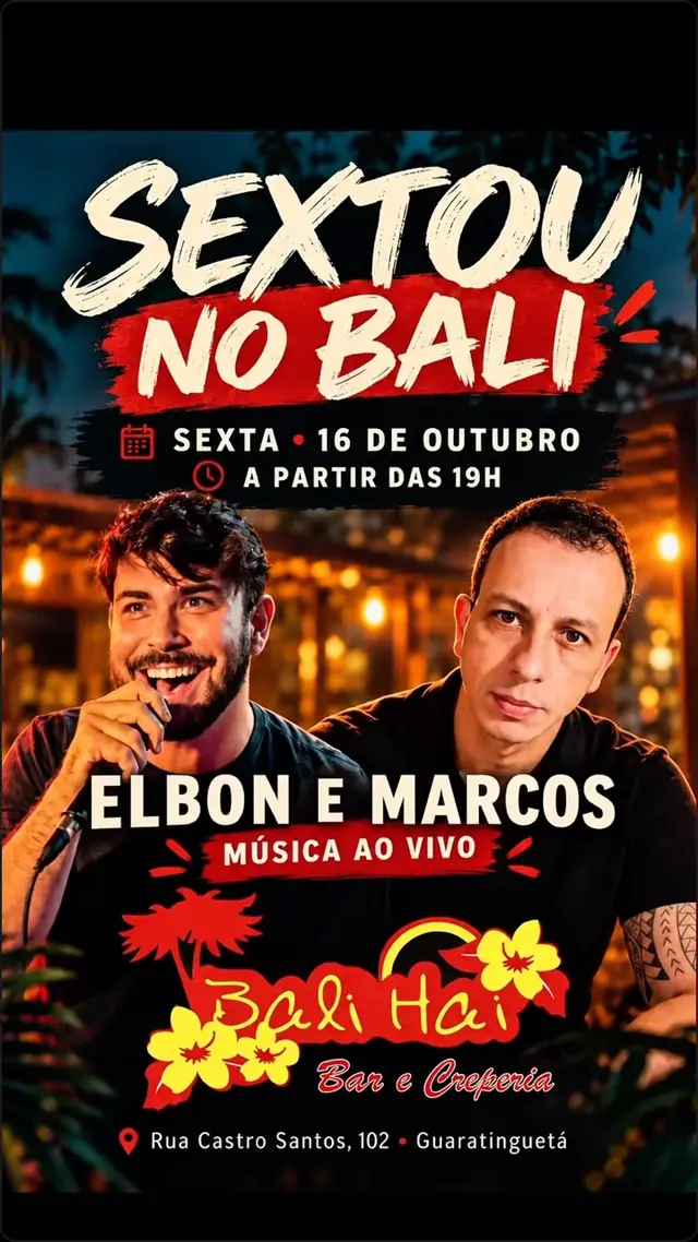 Flyer de Elbon e Marcos