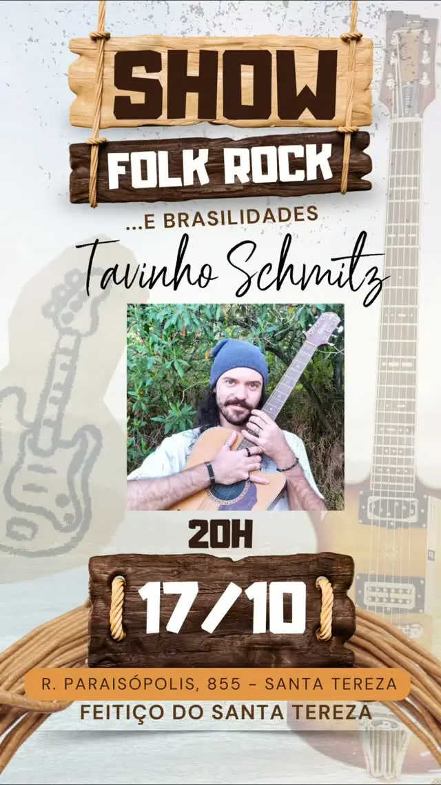 Flyer de Tavinho Schmitz e Folk Metropolitano