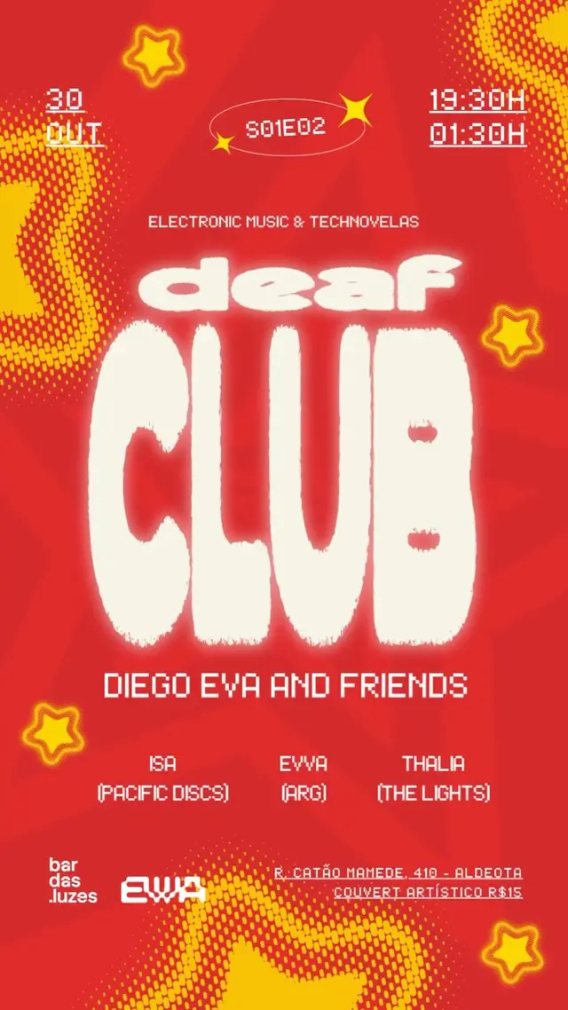 Flyer de Evva, Thalia e isacf