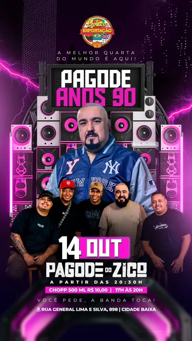 Flyer de Pagode do Zico
