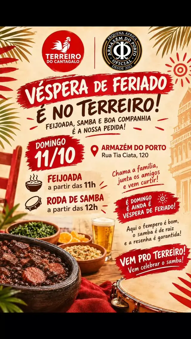 Flyer de Terreiro Cantagalo