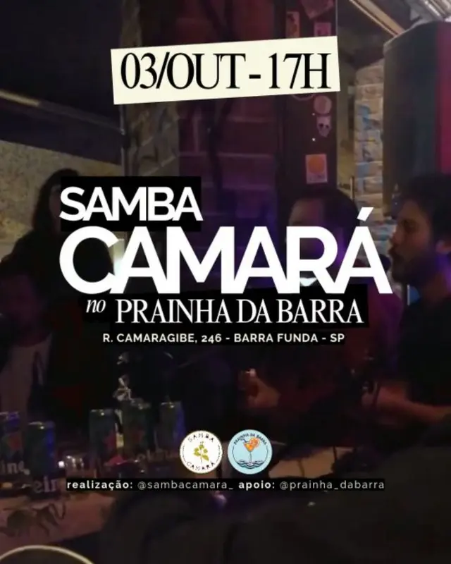 Flyer de Samba Camará
