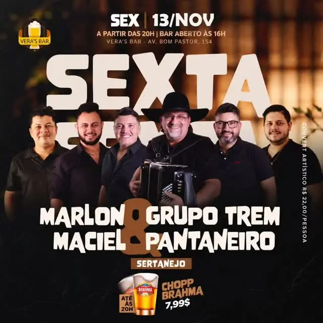 Flyer de Grupo Trem Pantaneiro e Marlon Maciel & Grupo Trem Pantaneiro