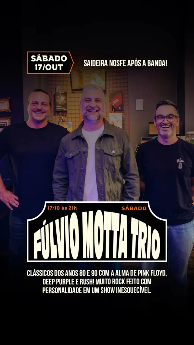Flyer de Fúlvio Motta Trio