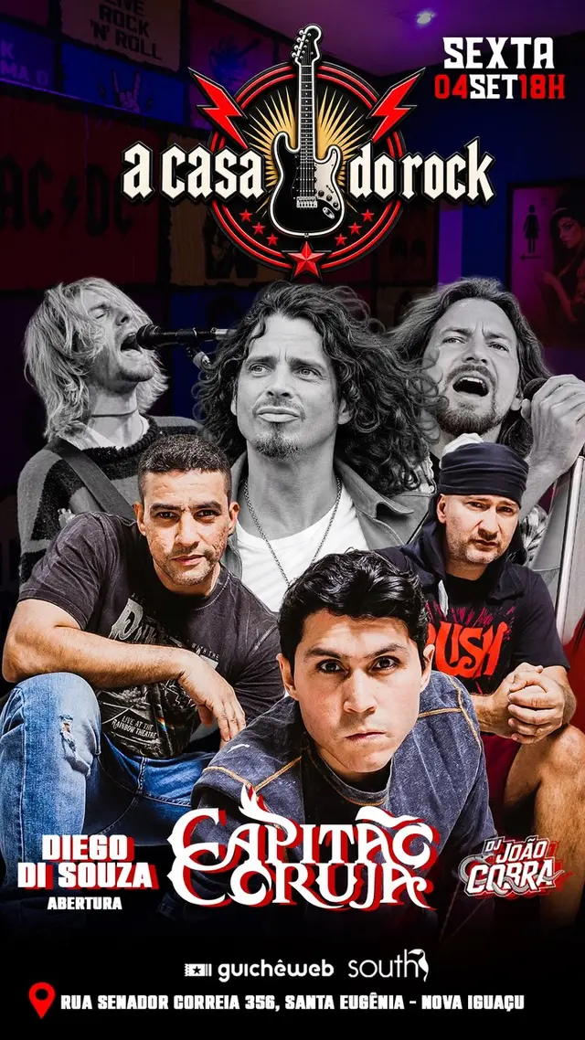 Flyer de Capitão Coruja, Diego Di Souza, Dj João Cobra e disouz4