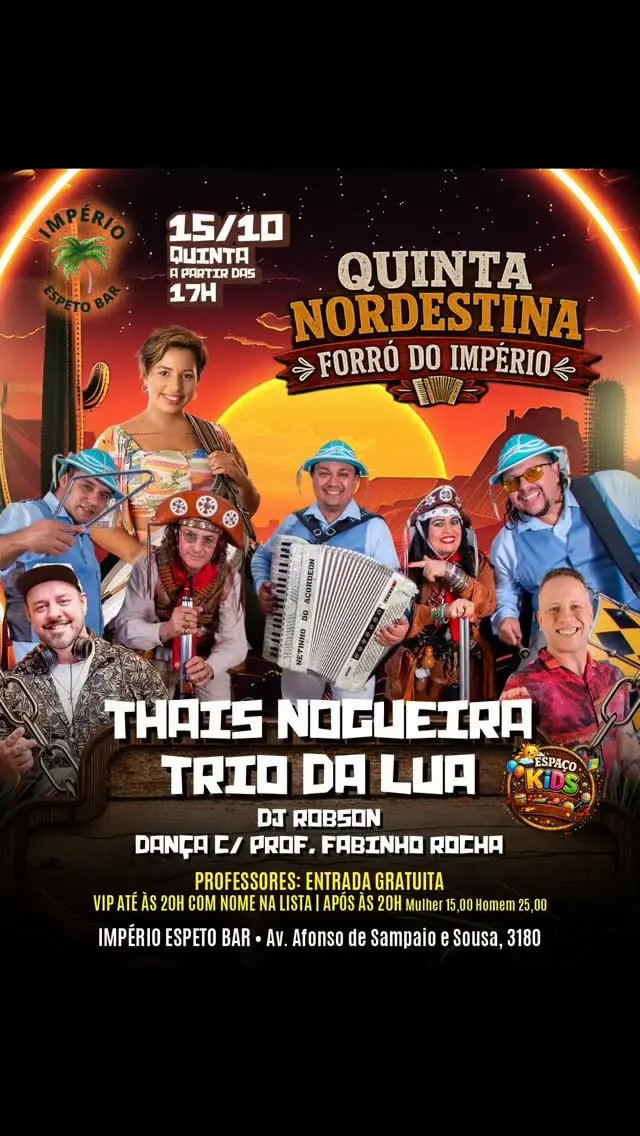 Flyer de Thais Nogueira, Trio da Lua, DJ Robson e mais 1 artista