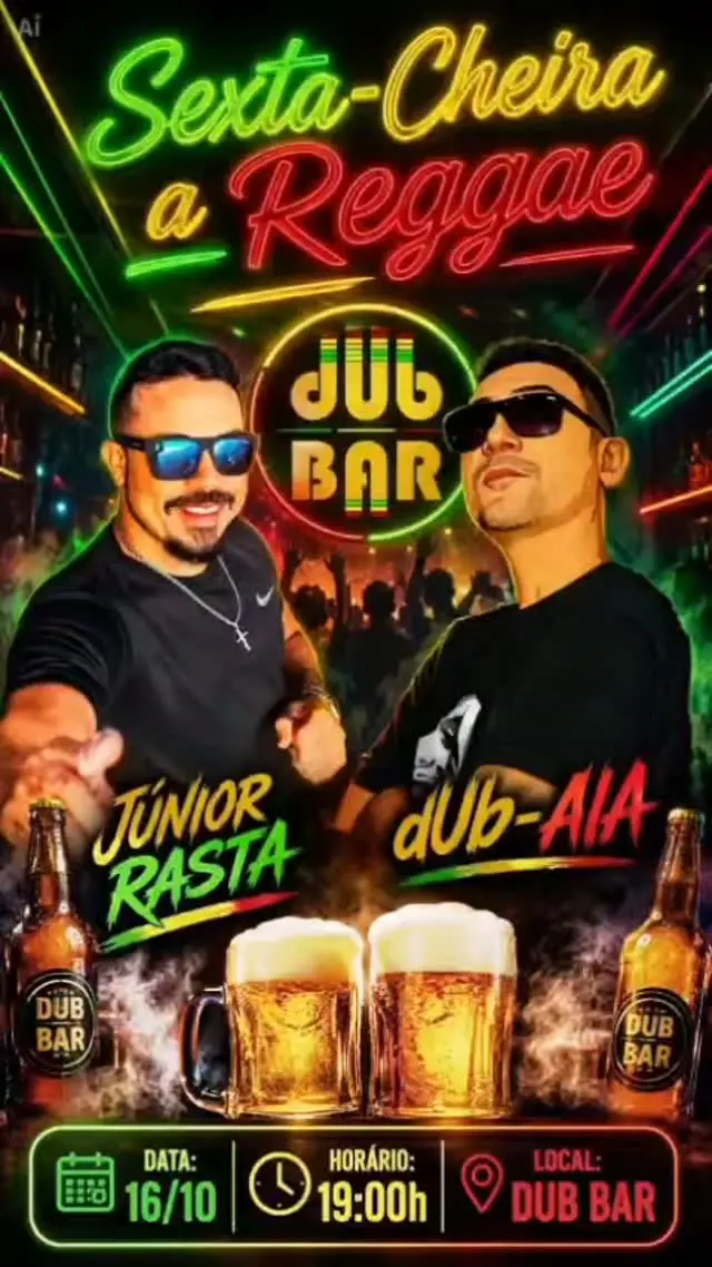 Flyer de JÚNIOR RASTA e dUB-AIA