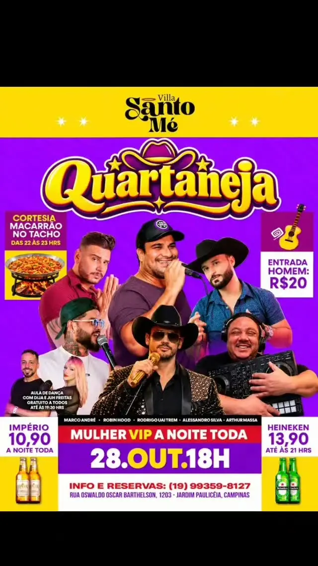 Flyer de Marco Andreii, Robin Hood e mais 3 artistas