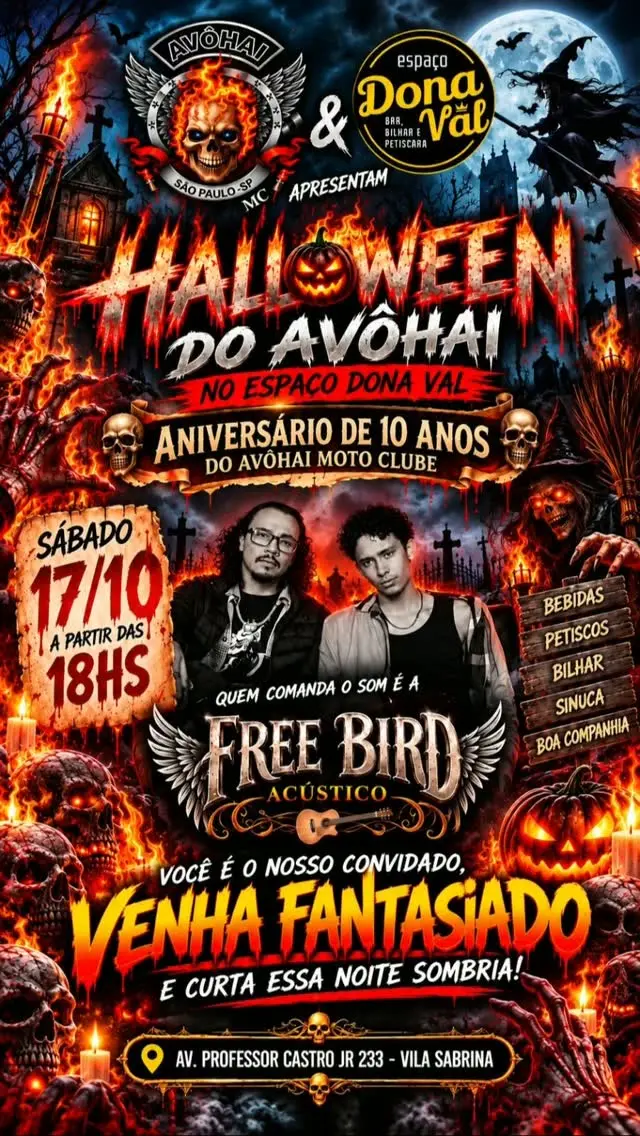 Flyer de Free Bird Acústico