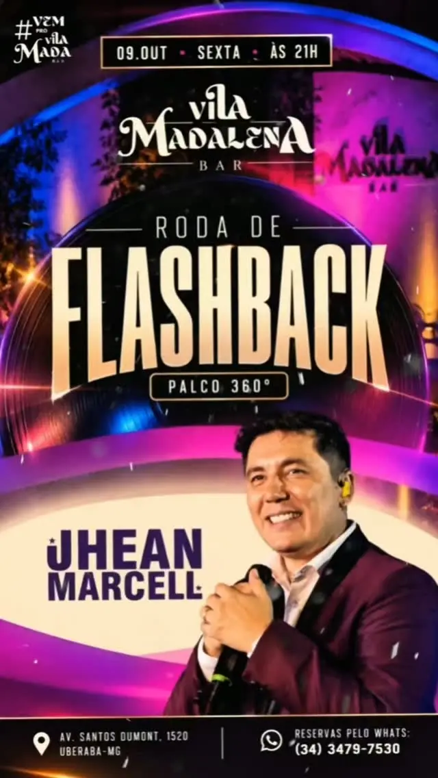 Flyer de Jhean Marcell e Jhean Marcel Roda de FlashBack