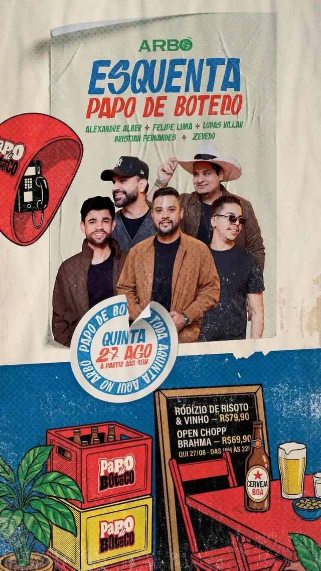 Flyer de Felipe Lima, Alexandre Alber e mais 3 artistas