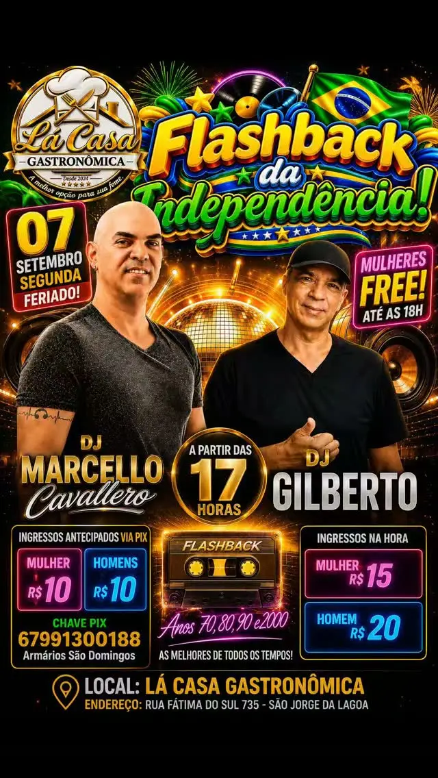 Flyer de Marcello Cavallero e Gilberto