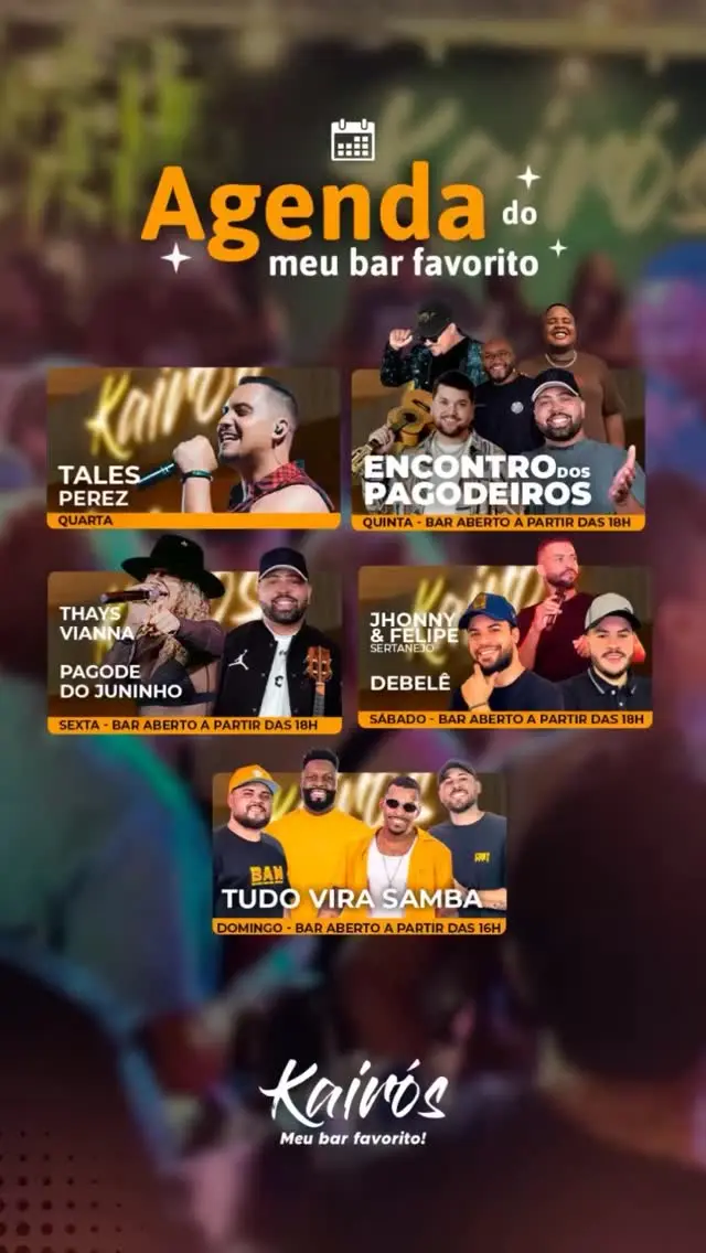 Flyer de Junior Costa, Thays Vianna e mais 1 artista