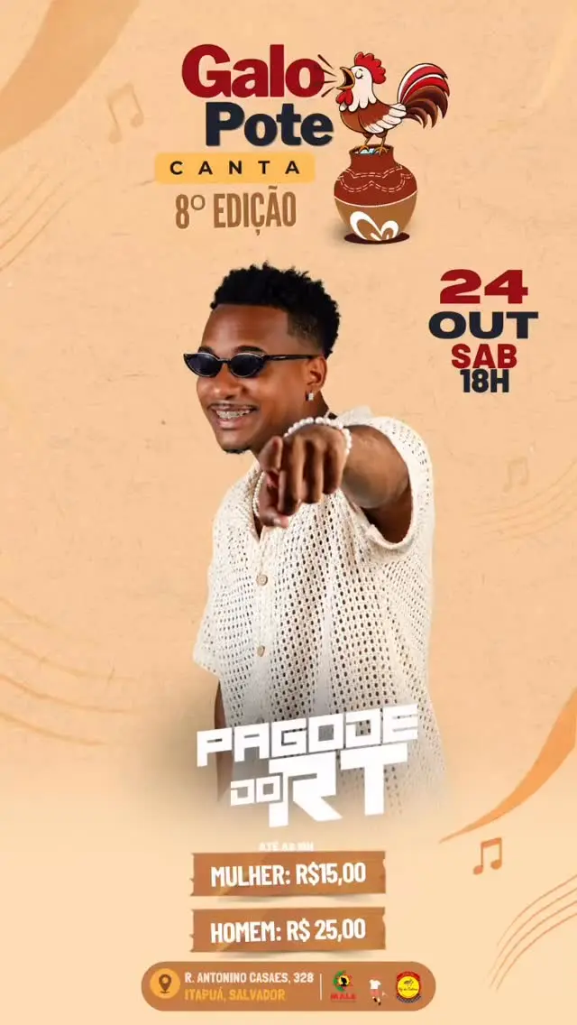 Flyer de Pagode do RT