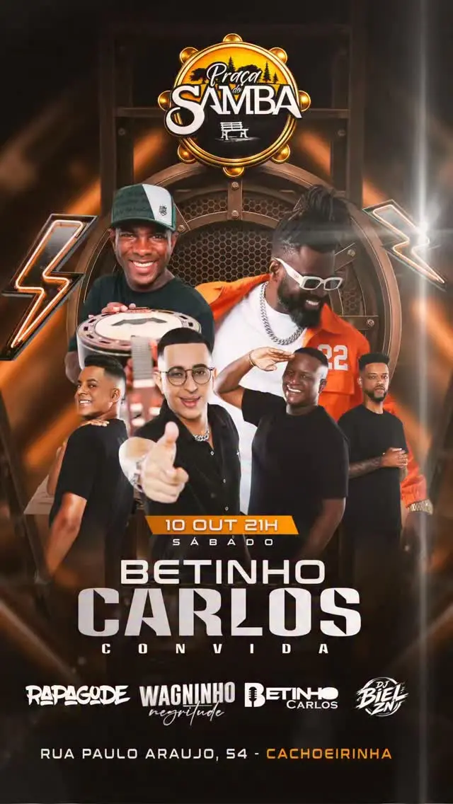Flyer de Grupo Rapagode, DJ Biel e mais 2 artistas