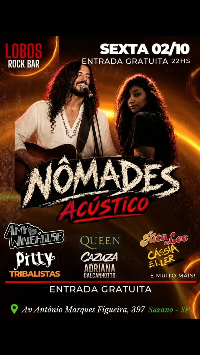 Flyer de Nômades Acústico