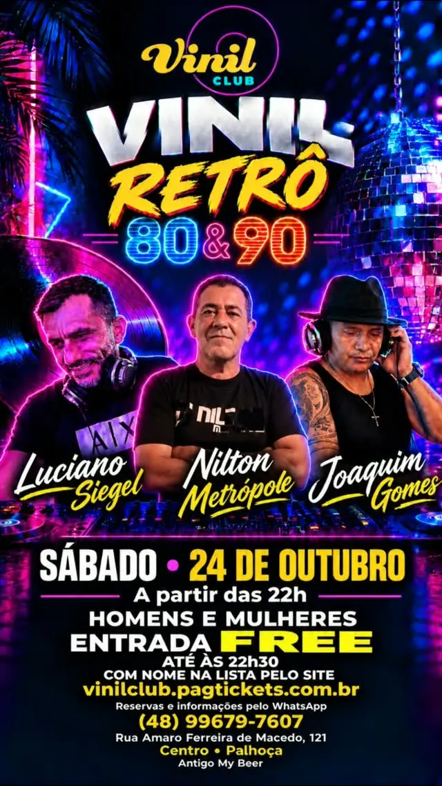 Flyer de Luciano Siegel, Nilton Metrópole e Joaquim Gomes