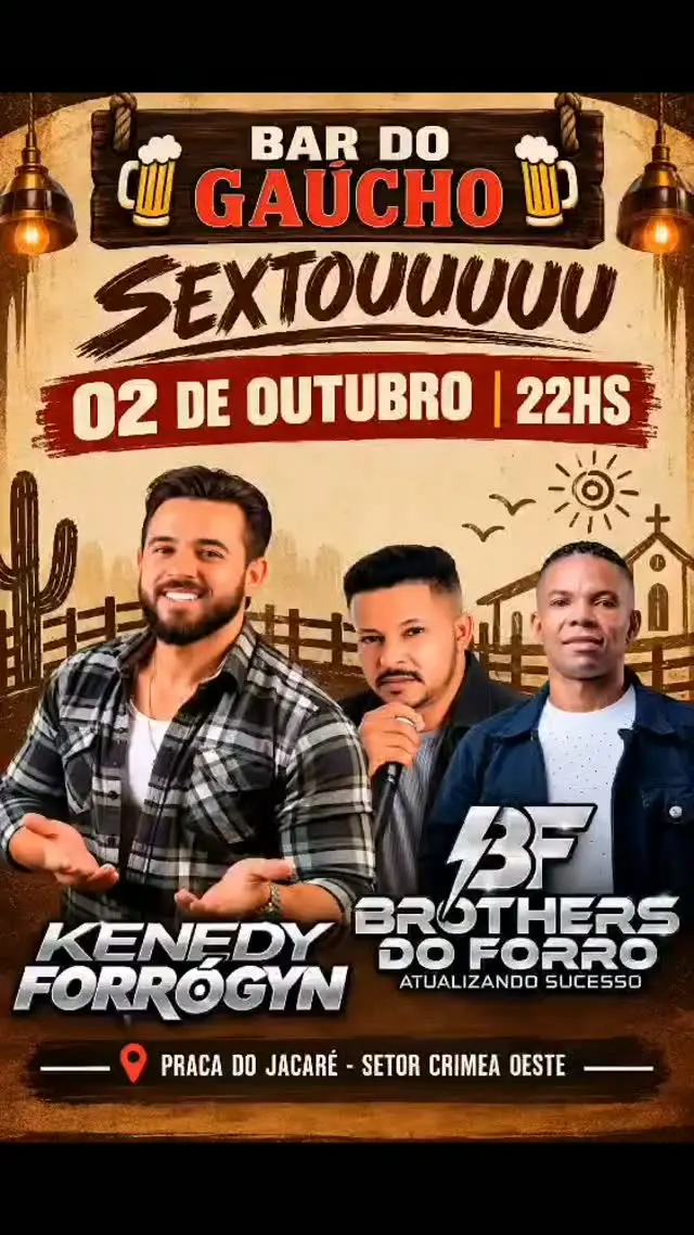 Flyer de Kenedy Forrógyn e Brothers do Forró