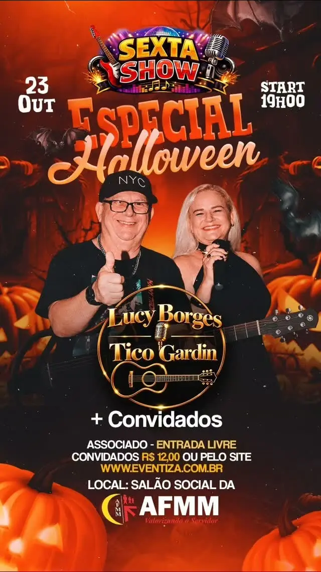 Flyer de Lucy Borges e Tico Gardin