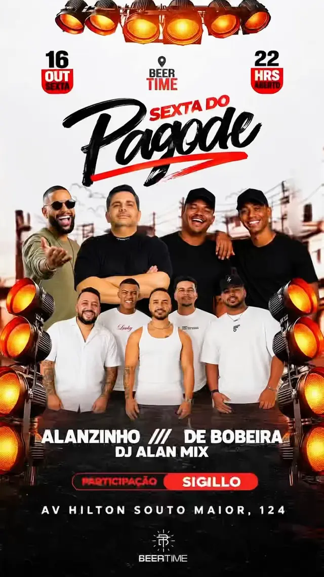 Flyer de Grupo de Bobeira, Alanzinho, DJ Alan Mix e Sigillo
