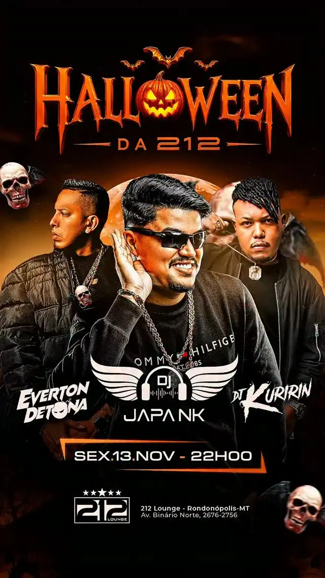 Flyer de DJ JapaNK, DJ Detona, DJ KURIRIN e mais 2 artistas