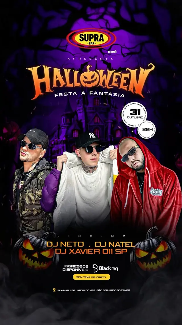 Flyer de Xavier011, DJ Neto e DJ Natel