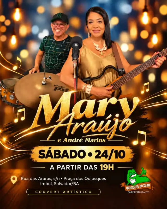 Flyer de Mary Araújo e André Marins