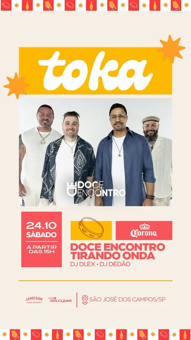 Flyer de Tirando Onda e Doce Encontro