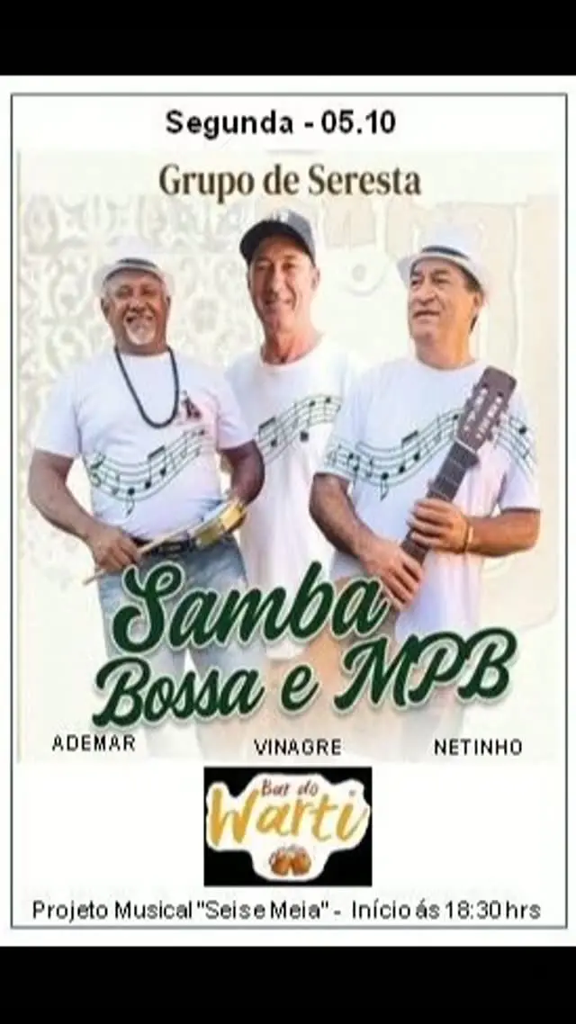 Flyer de Netinho, Ademar e Vinagre