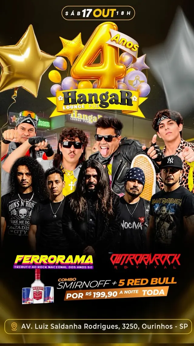 Flyer de Outrora Rock Revival e Ferrorama