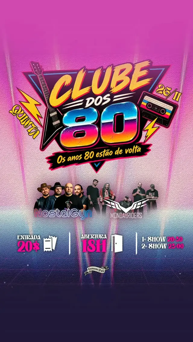 Flyer de NostalGyn e Monday Riders