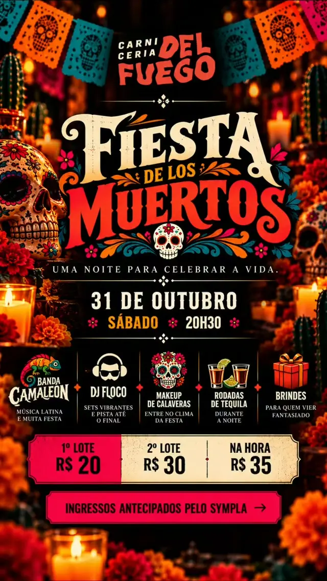Flyer de Floco e Banda Camaleón