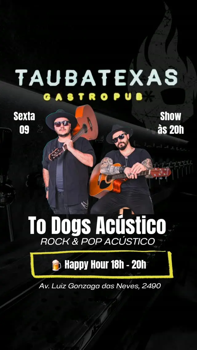 Flyer de To Dog's Acoustic Duo