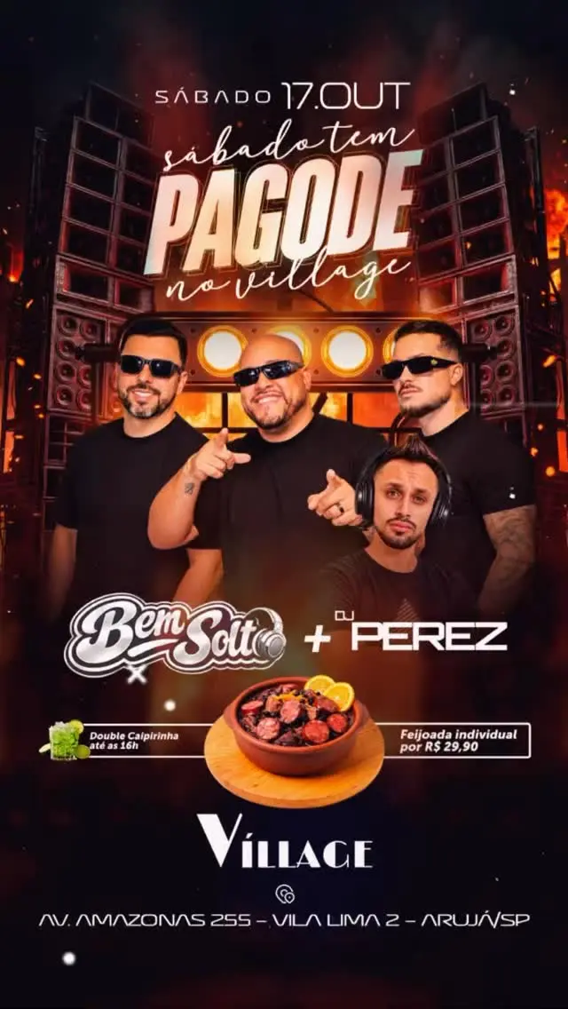 Flyer de Grupo Bem Solto e Rodrigo Perez