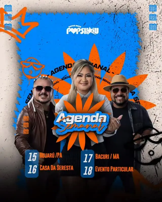 Flyer de Banda Mega Pop Show e mais 3 artistas