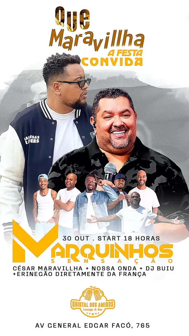 Flyer de Cesar Maravillha, Grupo Nossa Onda e mais 3 artistas