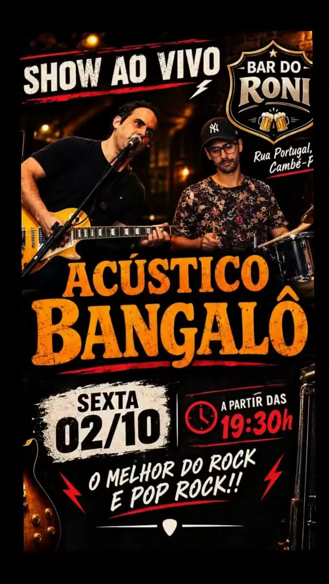 Flyer de ACÚSTICO BANGALÔ